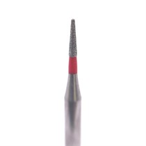 Бор алмазный Ecoline E 955 F, конусный цилиндр, укороченный, турбинный наконечник, D=0.07 мм, красный E-955-F-313-007