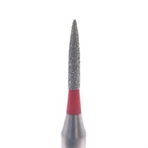 Бор алмазный Ecoline E 860L F, пламевидный удлиненный, турбинный наконечник, короткий хвостовик, D=0.7 мм, красный E-860-LF-313-007