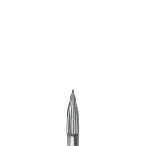 Финишный твердосплавный бор CF 246 UF, пламевидный, турбинный наконечник, D=0.9 мм, L=3.6 мм, белый CF-246-UF-314.009