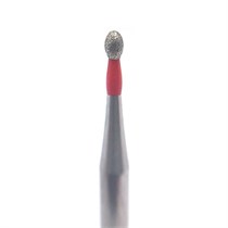Бор алмазный Ecoline E 379 F, олива, турбинный наконечник, короткий хвостовик, D=0.9 мм, красный E-379-F-313-009