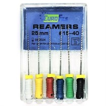 Reamers - ручные дрильборы (каналорасширители), 25 мм, №15-40, сталь, 6 шт 1833025100