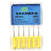 Reamers - ручные дрильборы (каналорасширители), 25 мм, №20, сталь, 6 шт 1833025020-/-18303025020