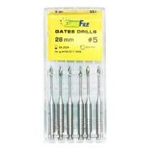 Gates Drills - дрильборы машинные, для расширения коронковой трети канала, 28 мм, размер 5, сталь, 6 шт 1844028005