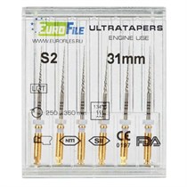 Ultratapers Engine - машинные файлы, 31 мм, размер S2, никель-титан, 6 шт 1829031002
