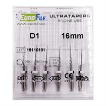 Ultratapers Engine - машинные файлы для перелечивания, 16 мм, размер D1, никель-титан, 6 шт 1880016001