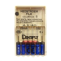 HEDSTROEM FILE COLORINOX – корневые буравы ручные, №30, 25 мм, 6 шт A016D02503000