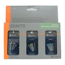 Exacto Translucent - штифты стоматологические стекловолоконные в комплекте (штифты Exacto Translucent 15 шт, боры 3 шт) 9147-ANG-EXTRK