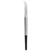 Пинцет тканевый Micro, микрохирургический, изогнутый, 1х2, 18 cм, ручка #SinusLine TPDSCPV