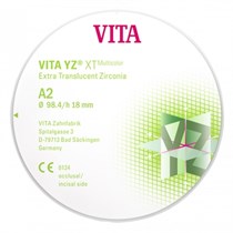 VITA YZ XT Multicolor - экстра транслюцентный диоксид циркония, в цветах естественных зубов, цвет A2, 98,4х18 мм EDMYX6981837