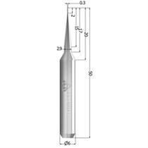 Сверло CC Zr, круглое, 0,3 мм CCZR0.3B