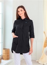 Рубашка женская на кнопках, черный, 44 WW150-BLK-44