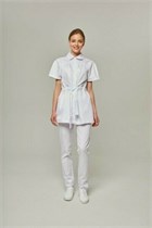 Туника женская на пуговицах, белый, 52 DRN155-WHT-52