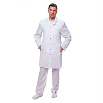 Халат мужской 510, длинный рукав, белый, 48 DOCTOR-BIG-5-10.1-01-4-48