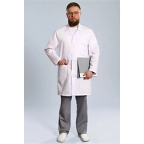 Халат мужской 501ТС, белый, 56 DOCTOR-BIG-5-01-01-4-56