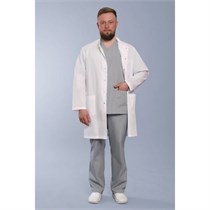 Халат мужской 550, длинный рукав, белый, 56 DOCTOR-BIG-5-50-01-4-56