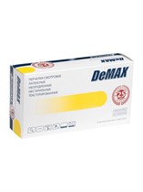 Перчатки DeMAX 1-ного хлорирования смотровые латекс. нестерил.неопудр.текстур.,цвет: св.-желтый, 50 пар, р-р XL 34XL