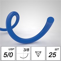 Шовный материал Полипропилен NA 5/0 mono RR 16 mm 3/8 75 cm (25 шт), PP5RR1638-25-75 PP5RR1638-25-75
