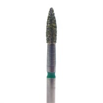 Бор алмазный 860G FG, пламя, D=1,6 мм, L=5,0 мм, зеленый 806.314.243.534.016