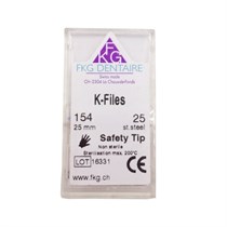 K-files - ручные стальные файлы, стандартная ручка, 25 мм, №25 1542525ST