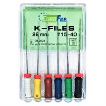 K-Files - ручные файлы, 28 мм, №15-40, сталь, 6 шт 1831028100