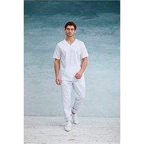 Туника мужская с накладным карманом, белый,50 DRN920-WHT-50