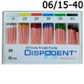 Штифты гуттаперчевые конусные .06 №15-40 (60шт), Dispodent 1231913216 - фото 442962