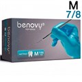 Перчатки Нитриловые Benovy M (7/8), 3г. 200шт. 1231912475 - фото 449004