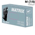 Перчатки ЧЕРНЫЕ нитриловые MATRIX Black Nitrile 100 шт. М (7/8) 0001915662 - фото 449115