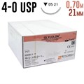 Гликолон 4-0 USP, 0.70 м 21 мм, 24 шт фиолетовый 1231915012 - фото 451413