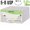 Резолон 5-0 USP, 0.45 м, 18 мм, 36 шт, синий 1231915020 - фото 451474