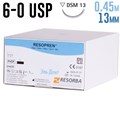 Резопрен 6-0 USP, 0.45 м, 13 мм, 1 шт, голубой 1231915025 - фото 451499