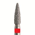 Бор алмазный 861 012 FG, красный, 5 шт. Форма: цилиндр с заостренным концом 861F.FG.012 - фото 462483