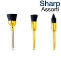 Полиры Щётка для полировальной пасты Kagayaki Sharp", карбидная ассорти , 4 чашки, 3 конуса, 3 кисточки, на угловой наконечник, 10 шт 1101 - фото 464228