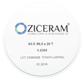 Заготовки диоксида циркония ZICERAM с оттенком А35 98,5 x20T, транслюцентные A3.598-5x20T - фото 475999