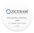 Многослойные заготовки диоксида циркония ZICERAM ML A Light 98,5 х22 (А1-А35) MLALight98-5х22(А1-А3) - фото 478772