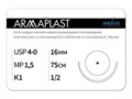 Нерассасывающаяся нитьARMAPLAST/Армапласт (4-0) 75 см - материал хирургический шовный стерильный с атравматической колющей иглой N4157516111-уп - фото 492847