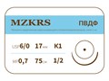 ПВДФ - хирургическая нить поливинилиденфторидная1712К1-Premium-6/0 (0.7)75 ПВДФ хирургическая нить поливинилиденфторидная, MZKRS (Россия) 1712К1--6/0-(0-7)75--ПВДФ - фото 494330
