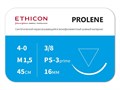 Пролен 4/0, 45 см, Прайм обратно-режущая, 16мм, 3/8, ETHICON (США) W8884T - фото 494371