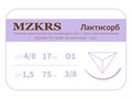 ПГЛ лактисорб - хирургическая нить сополимерная1738О1 Premium -4/0 (1.5)75 ПГЛ ЛАКТИСОРБ хирургическая нить сополимерная, обратно-режущая игла, MZKRS (Россия) 1738О1-4/0-(1.5)75-ПГЛ-уп - фото 494751