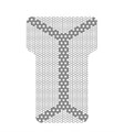 Титановая сетка (мембрана) с каркасом, 14х21х0.1 мм, шестигранная ячейка 0.36 ммHM-01-07 Титановая сетка уcиленная (шестигранник) 14х21 мм, Mr.Curette Tech, Южная Корея HM-01-07 - фото 496164
