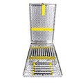 Кассета IMS Infinity DIN Surgery, хирургическая, 18 инструментов, 290х184х34, отделение для аксессуаров, желтая IMEDIN185S - фото 496246