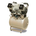 EKOM DK50 4VR/50S - безмасляный компрессор для 4-x стоматологических установок с кожухом, без осушителя, с ресивером 50 л 406702105-100 - фото 497466