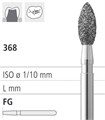 Боры стоматологические алмазные FG 368/012, зол., 6шт. ISO код 314257514012, арт: FG254/6 GB FG254/6GB - фото 500751