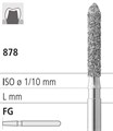 Боры стоматологические алмазные FG 878/016, зеленый, 6шт. ISO код 314289534016., арт: FG408/6 C FG408/6C - фото 500799