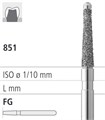 Боры стоматологические алмазные FG 851/017, 6шт. ISO код 314219524017, арт: FG19A/6 FG19A/6 - фото 500882