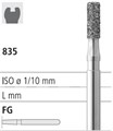 Боры стоматологические алмазные FG 835/016, 6шт. ISO код 314109524016, арт: FG244/6 FG244/6 - фото 501550