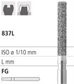 Боры стоматологические алмазные FG 837L/016, зел., 6шт. ISO код 314112534016, арт: FG314L/6 C FG314L/6C - фото 501703