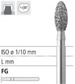 Боры стоматологические алмазные FG 899/021, зел., 6шт. ISO код 314033534021, арт: FG243/6 C FG243/6C - фото 501929