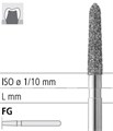 Боры стоматологические алмазные FG 878К/018, зел., 6шт. ISO код 314298534018, арт: FG183/6 C FG183/6C - фото 502159