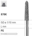 Боры стоматологические алмазные FG 878K/014, желтый, 6шт. ISO код 314298504014., арт: FG5182/6 FG5182/6 - фото 502503